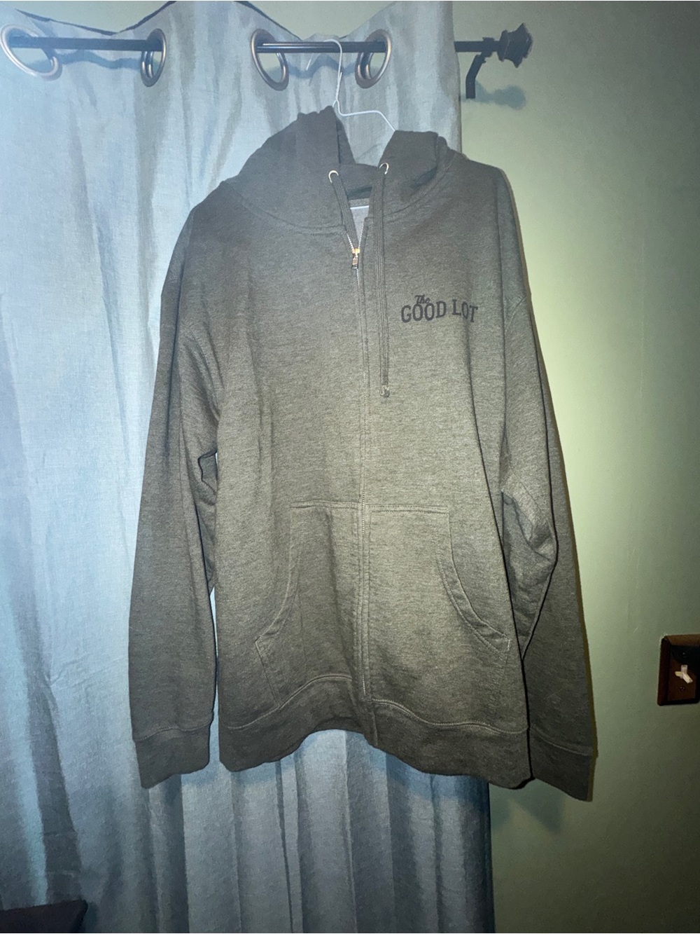 Men's olive green Zip-Up Hoodie Sweater